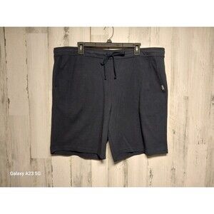 Eddie Bauer Lounge Navy Blue Waffle Knit Thermal Shorts Men's XXL Pockets